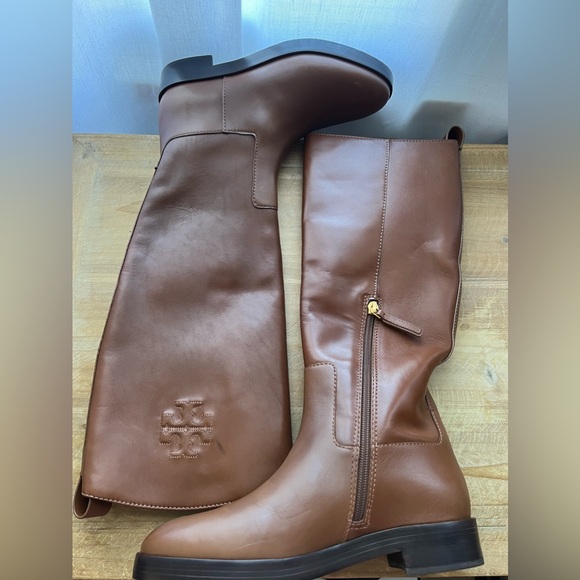 New Tory Burch “The Riding Boot” in Palissandro Brown Women’s Size 6.5 - Picture 8 of 13